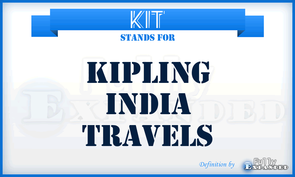 KIT - Kipling India Travels