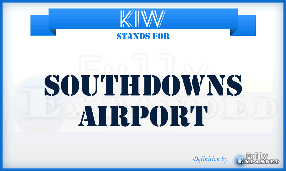 KIW - Southdowns airport