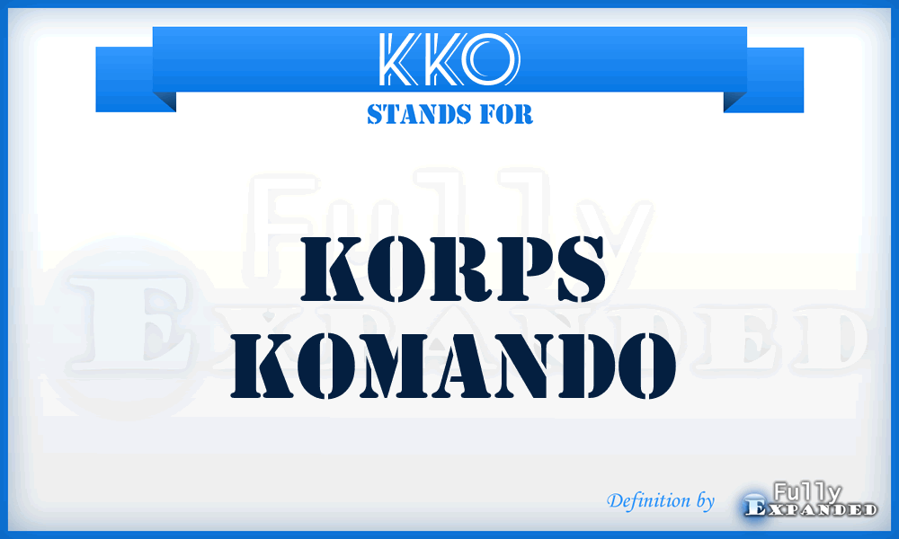 KKO - Korps KOmando