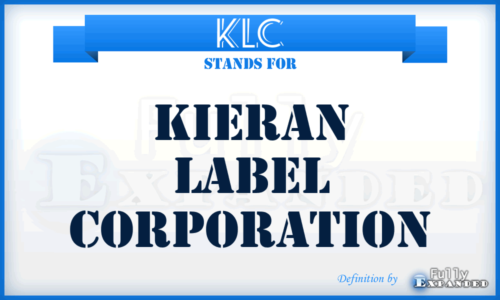 KLC - Kieran Label Corporation