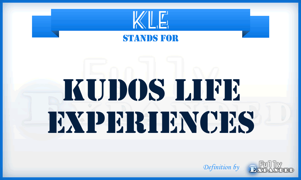 KLE - Kudos Life Experiences