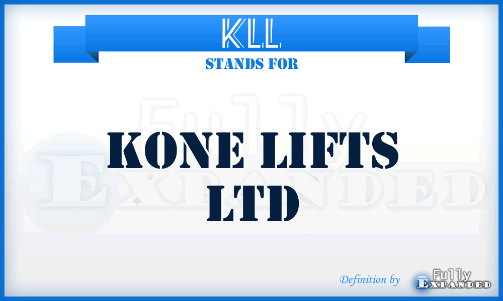 KLL - Kone Lifts Ltd