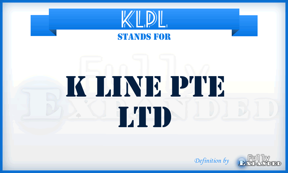 KLPL - K Line Pte Ltd