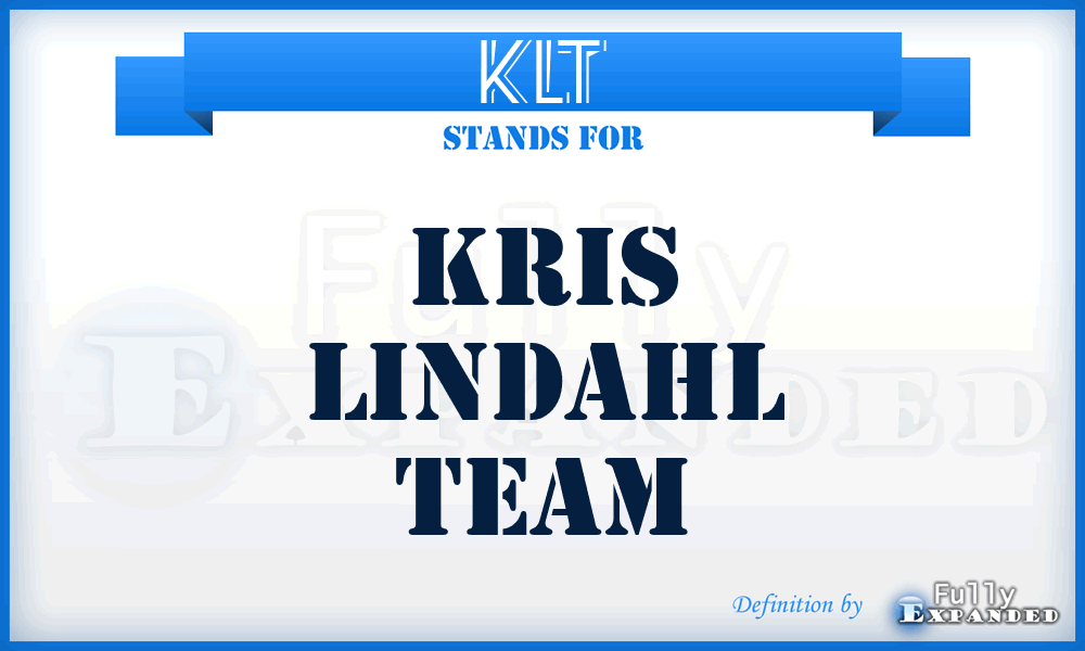 KLT - Kris Lindahl Team