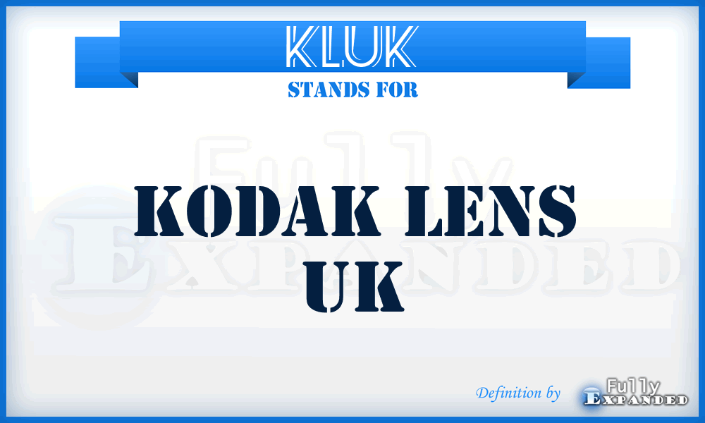 KLUK - Kodak Lens UK