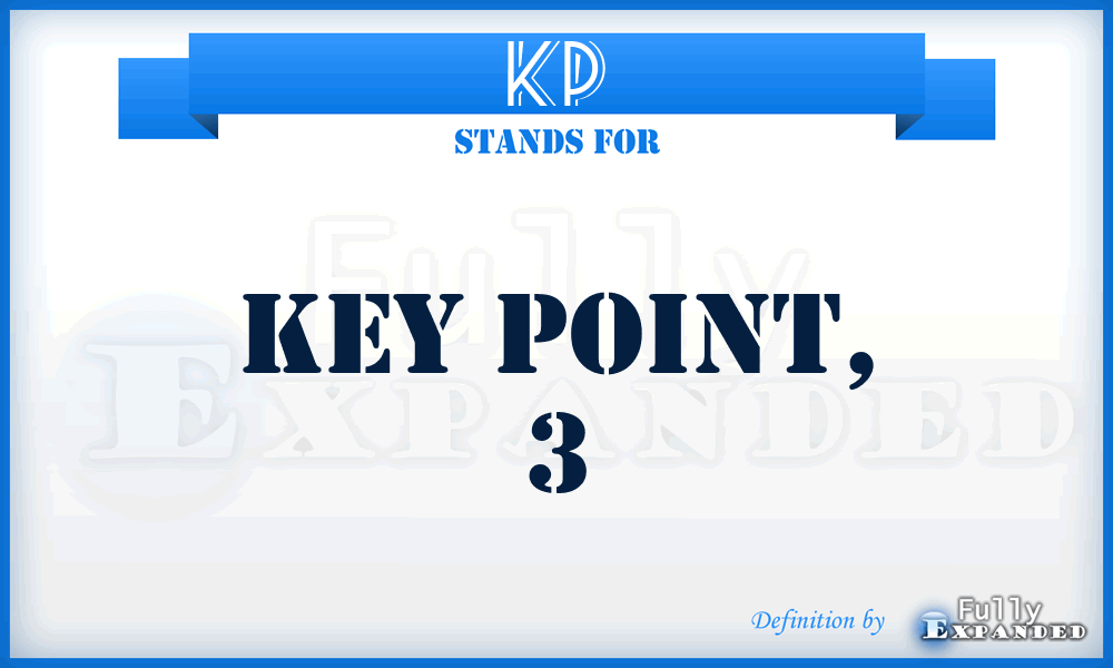 KP - key point, 3