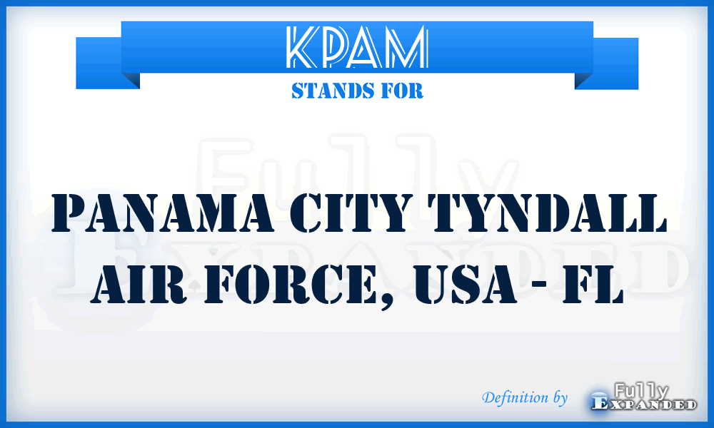 KPAM - Panama City Tyndall Air Force, USA - FL