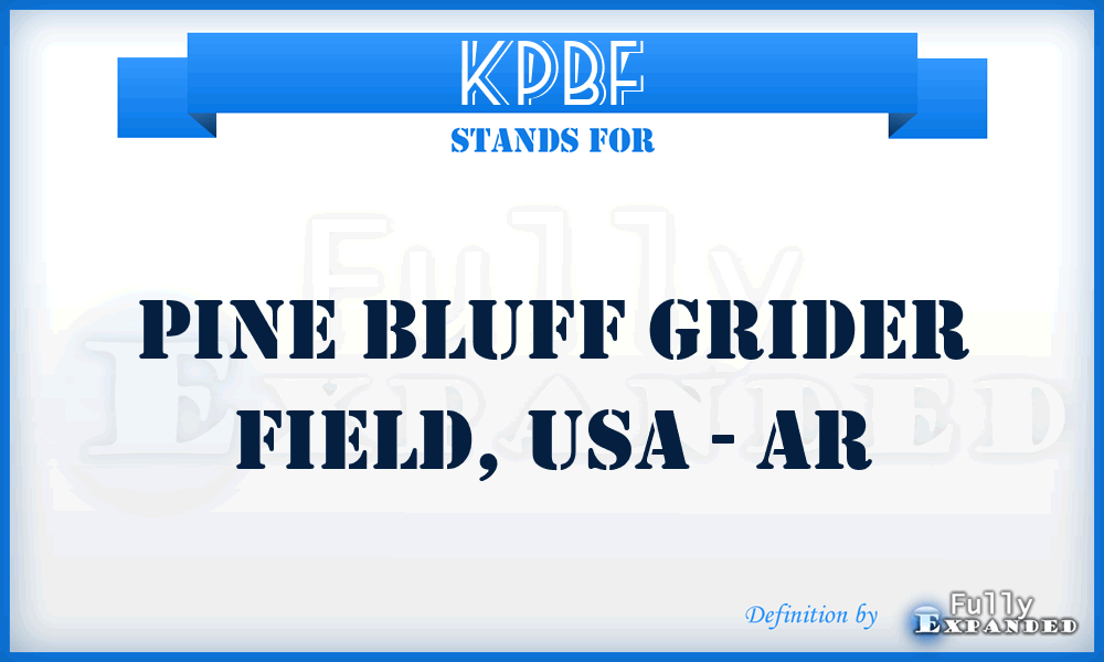 KPBF - Pine Bluff Grider Field, USA - AR