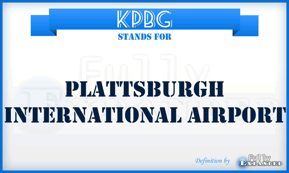 KPBG - Plattsburgh International airport
