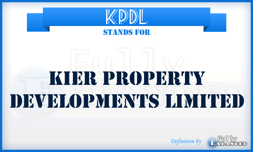 KPDL - Kier Property Developments Limited