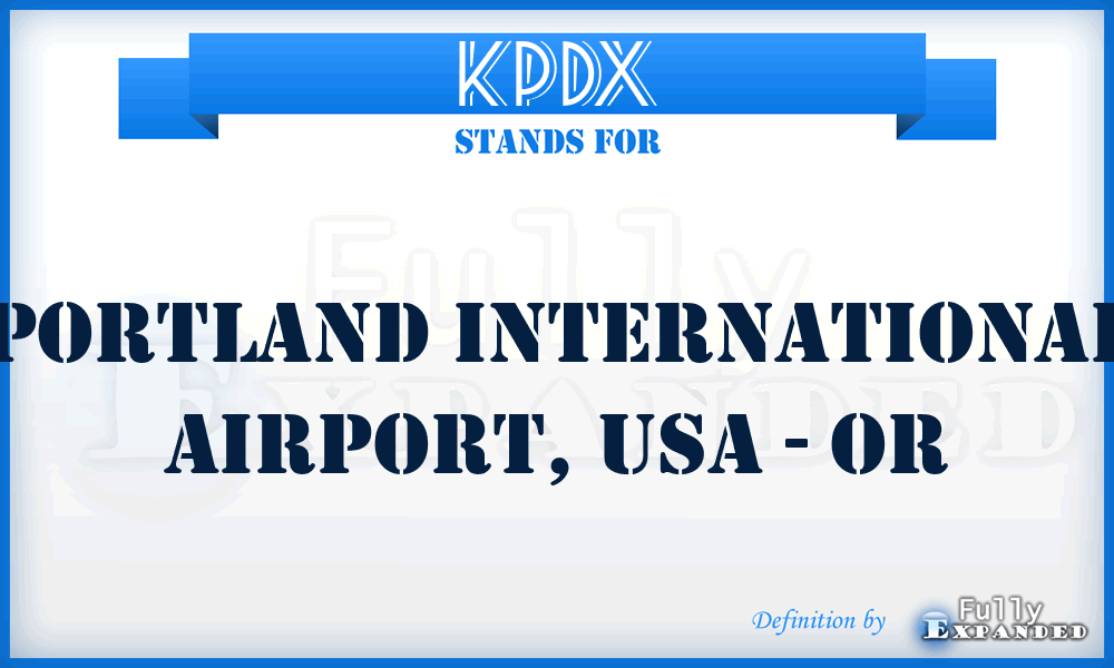 KPDX - Portland International Airport, USA - OR