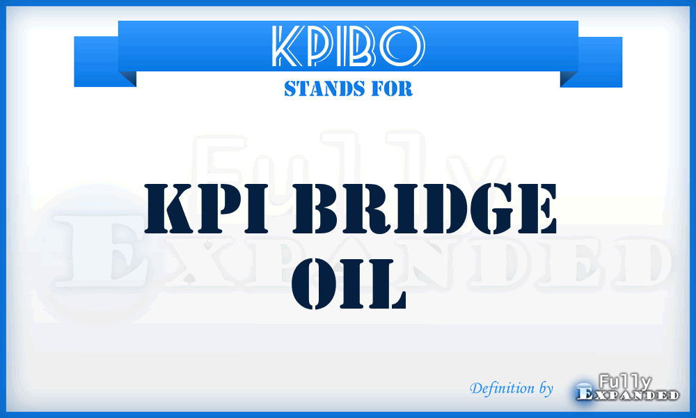 KPIBO - KPI Bridge Oil