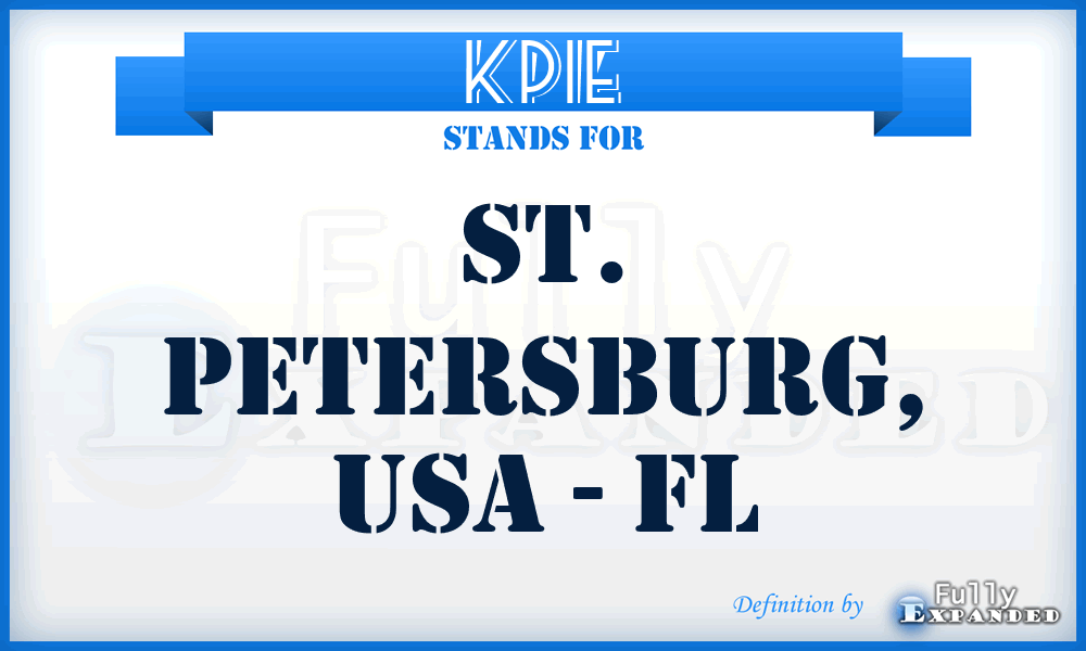 KPIE - St. Petersburg, USA - FL