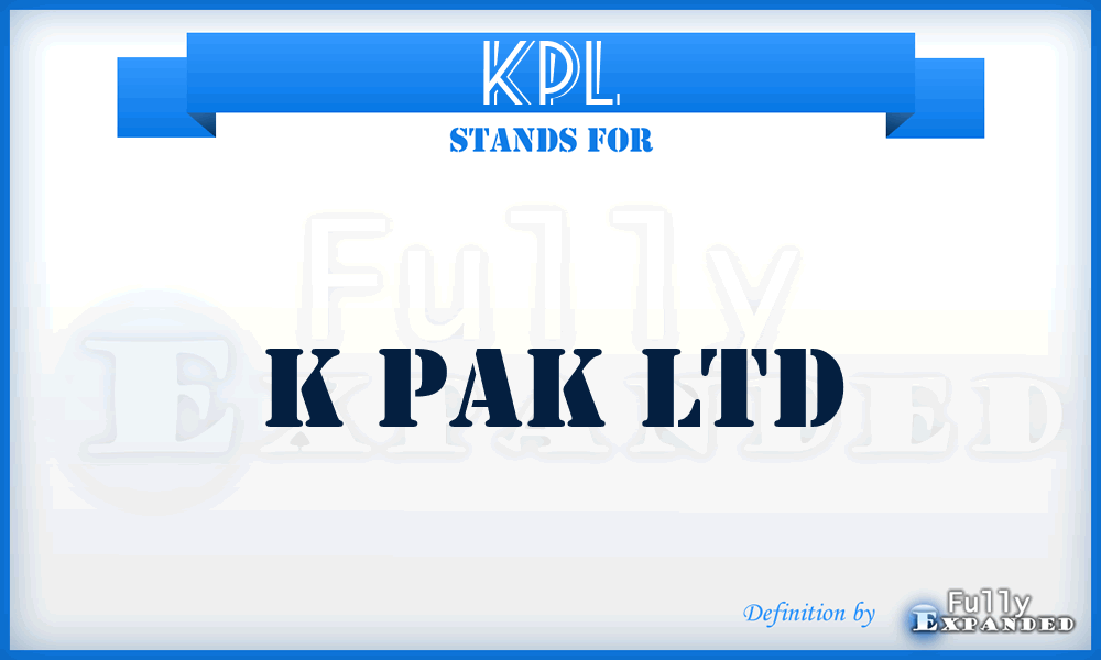 KPL - K Pak Ltd