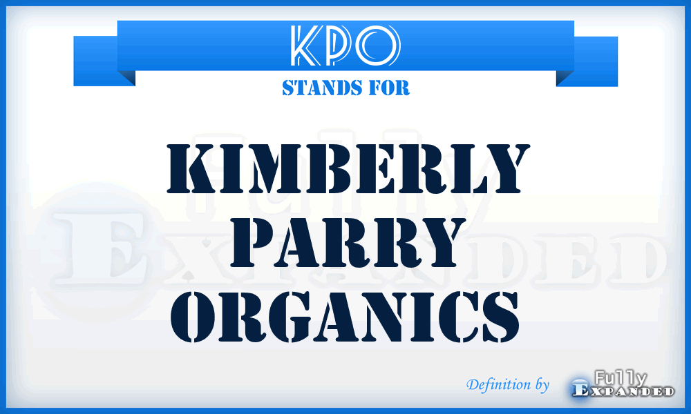 KPO - Kimberly Parry Organics