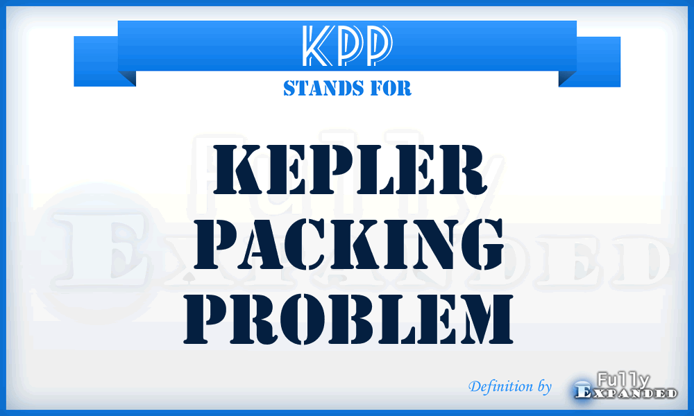 KPP - Kepler Packing Problem