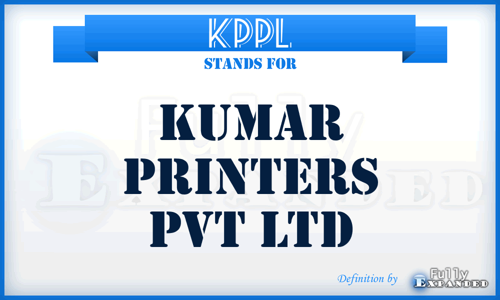 KPPL - Kumar Printers Pvt Ltd