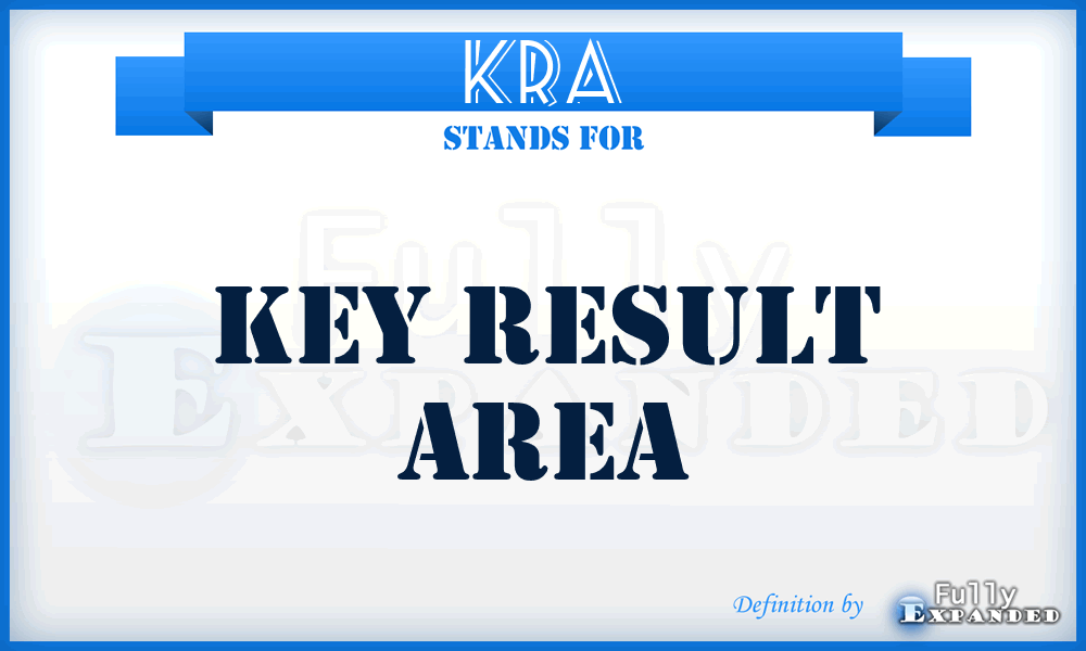 KRA - Key Result Area