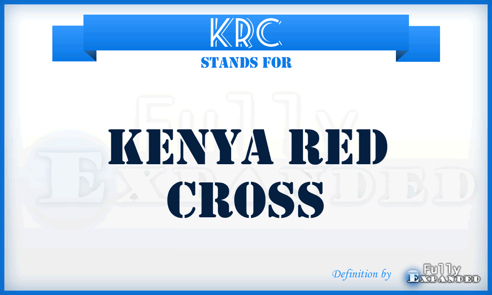 KRC - Kenya Red Cross