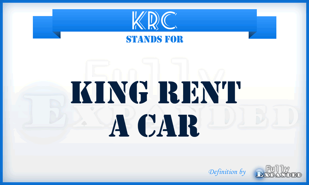 KRC - King Rent a Car