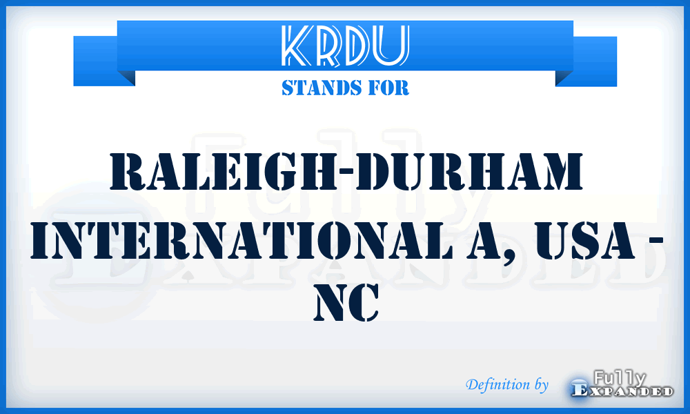 KRDU - Raleigh-Durham International A, USA - NC