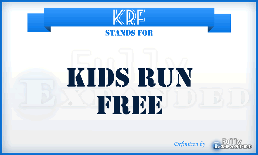 KRF - Kids Run Free