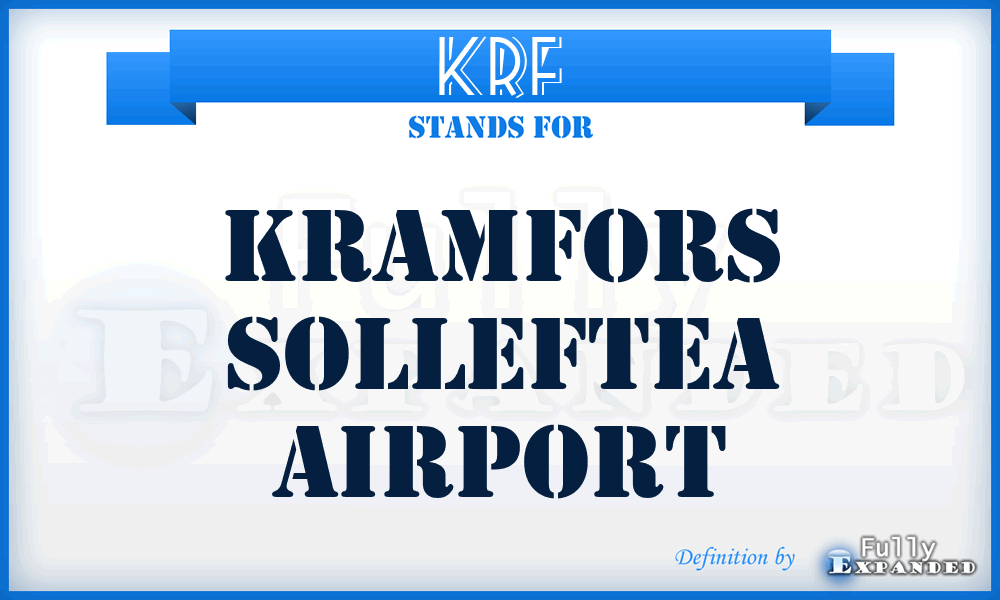 KRF - Kramfors Solleftea airport