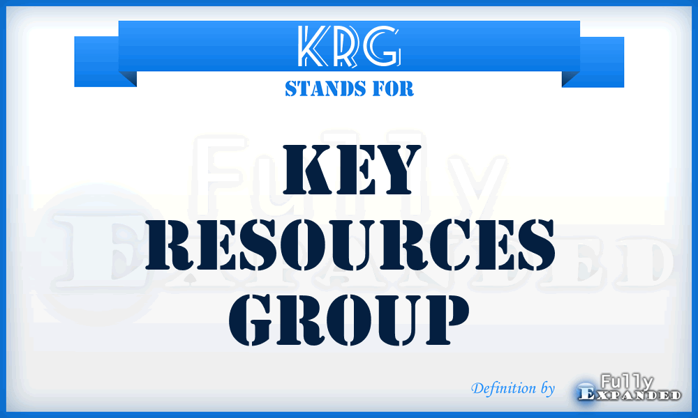 KRG - Key Resources Group