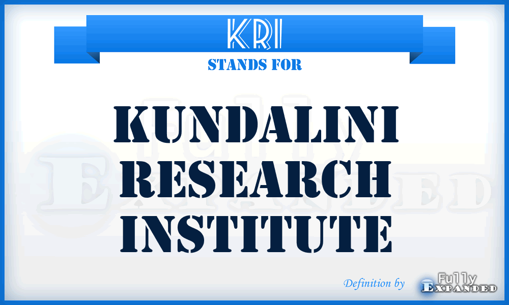 KRI - Kundalini Research Institute