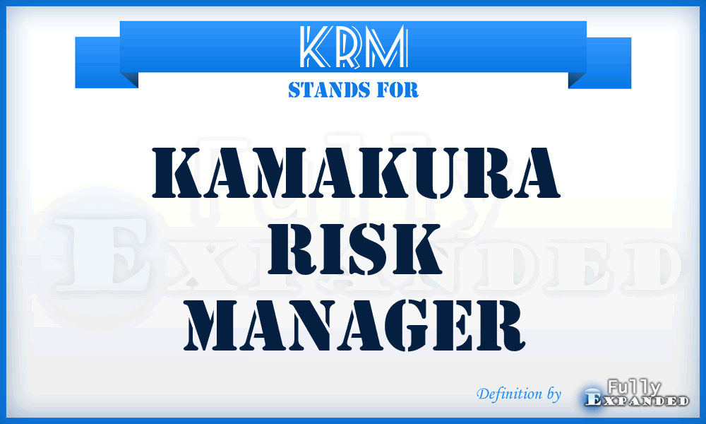 KRM - Kamakura Risk Manager