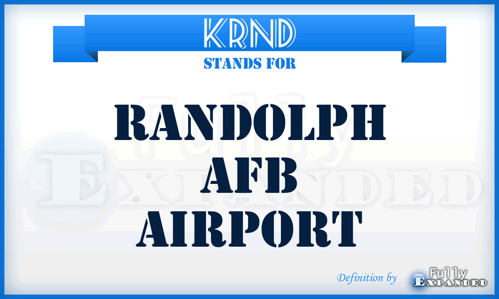 KRND - Randolph Afb airport