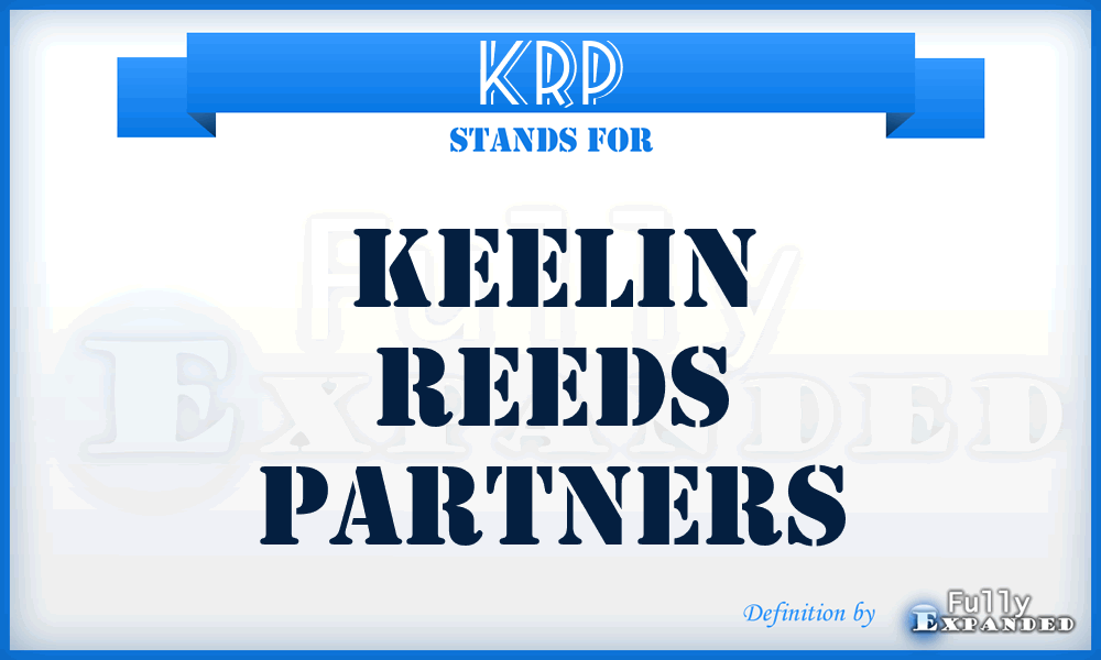 KRP - Keelin Reeds Partners