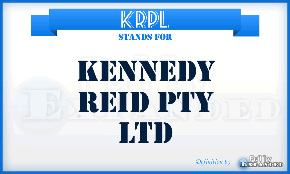 KRPL - Kennedy Reid Pty Ltd