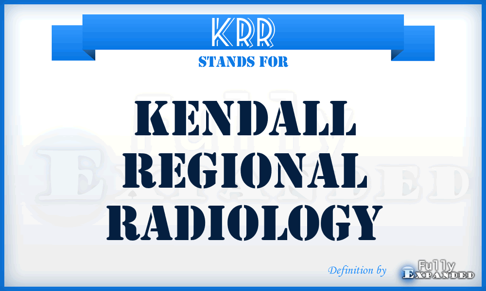 KRR - Kendall Regional Radiology