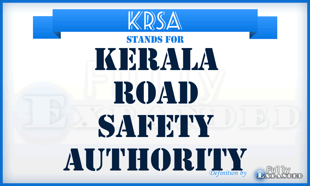 KRSA - Kerala Road Safety Authority