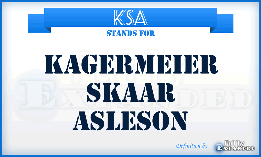 KSA - Kagermeier Skaar Asleson