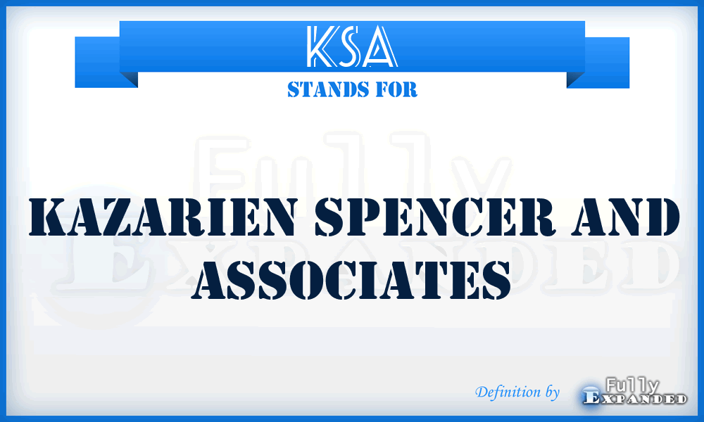 KSA - Kazarien Spencer And Associates