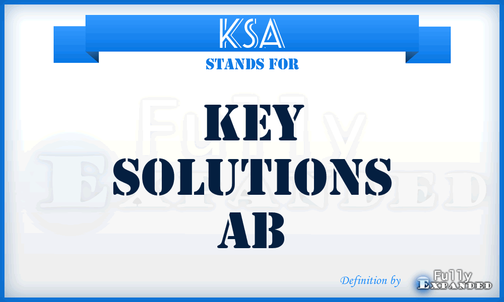 KSA - Key Solutions Ab