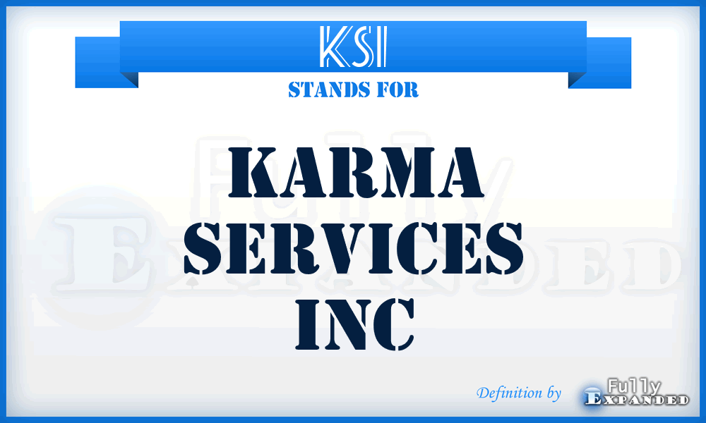 KSI - Karma Services Inc