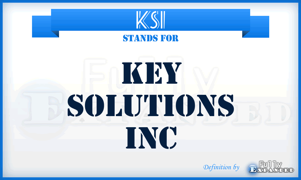 KSI - Key Solutions Inc