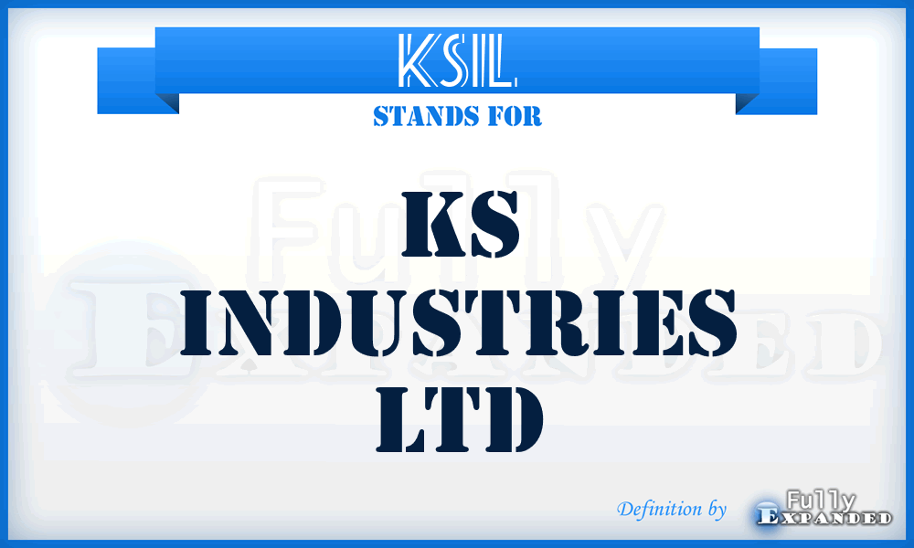 KSIL - KS Industries Ltd