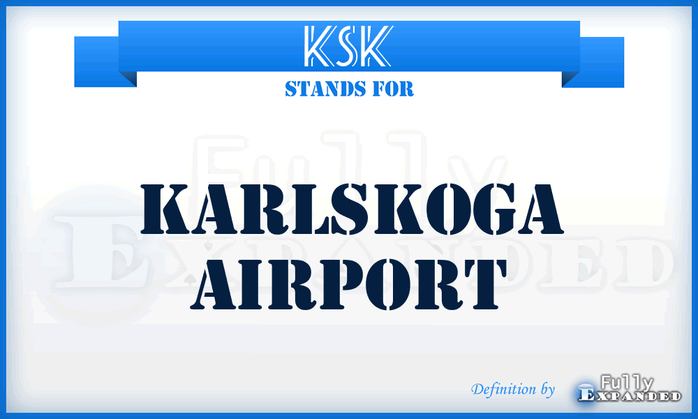 KSK - Karlskoga airport