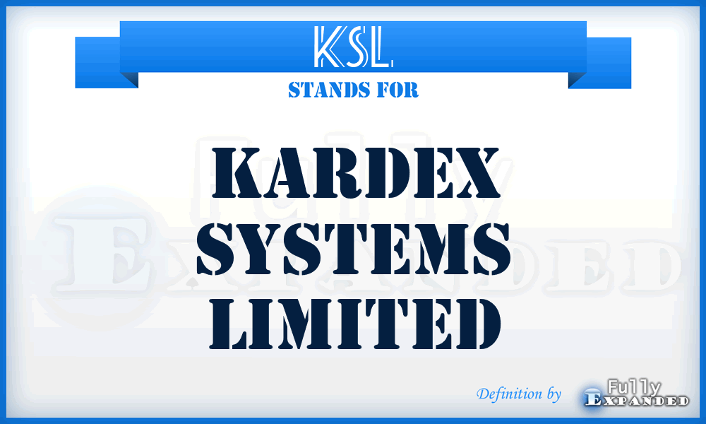 KSL - Kardex Systems Limited