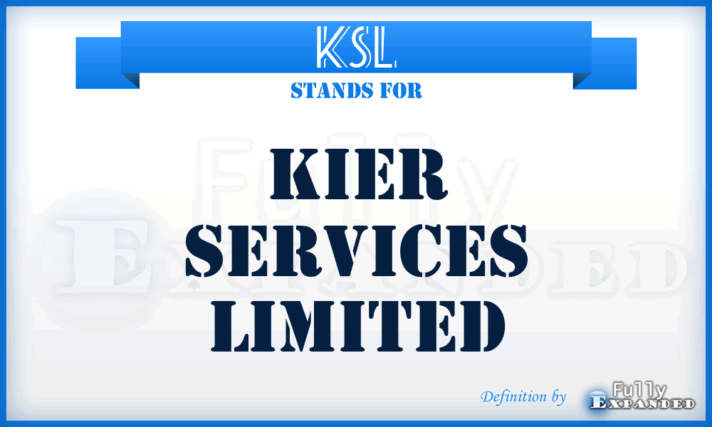 KSL - Kier Services Limited