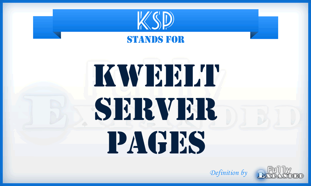 KSP - Kweelt Server Pages