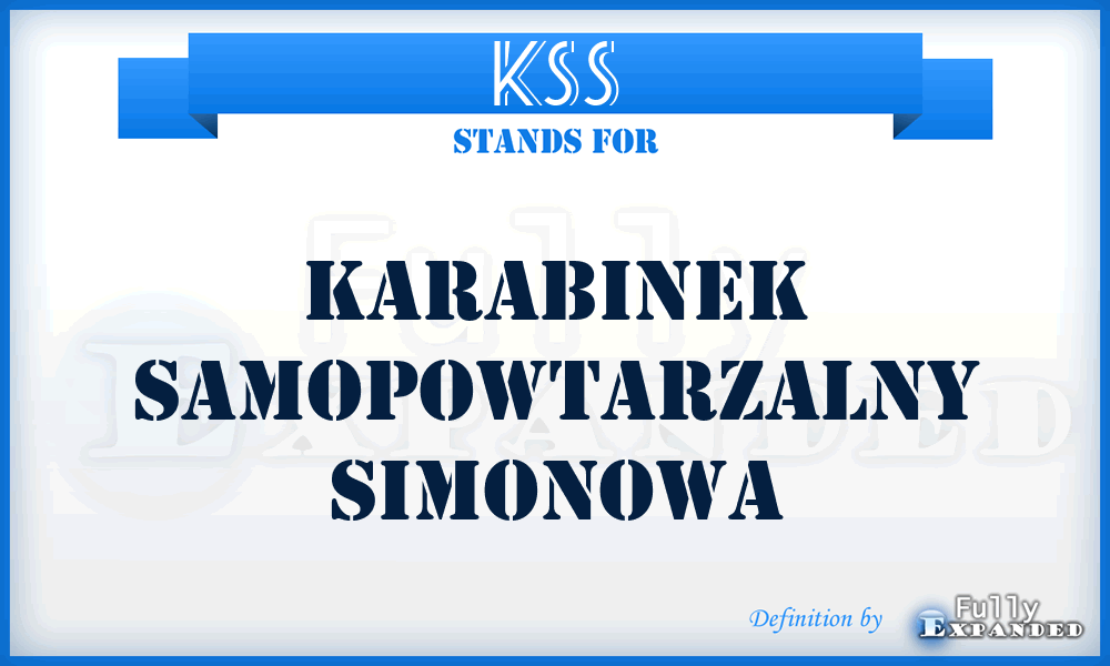KSS - Karabinek Samopowtarzalny Simonowa