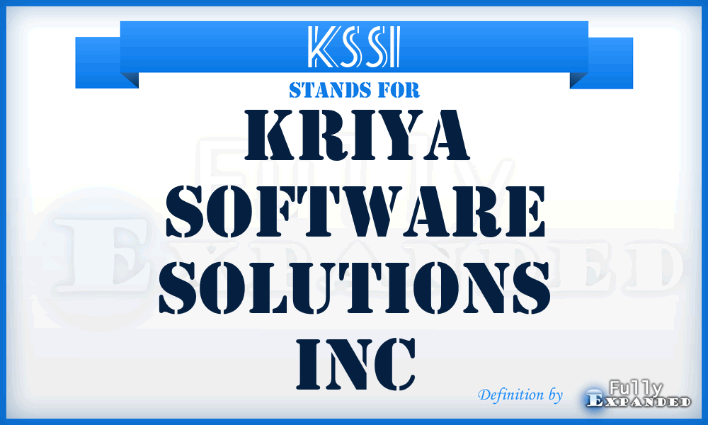 KSSI - Kriya Software Solutions Inc