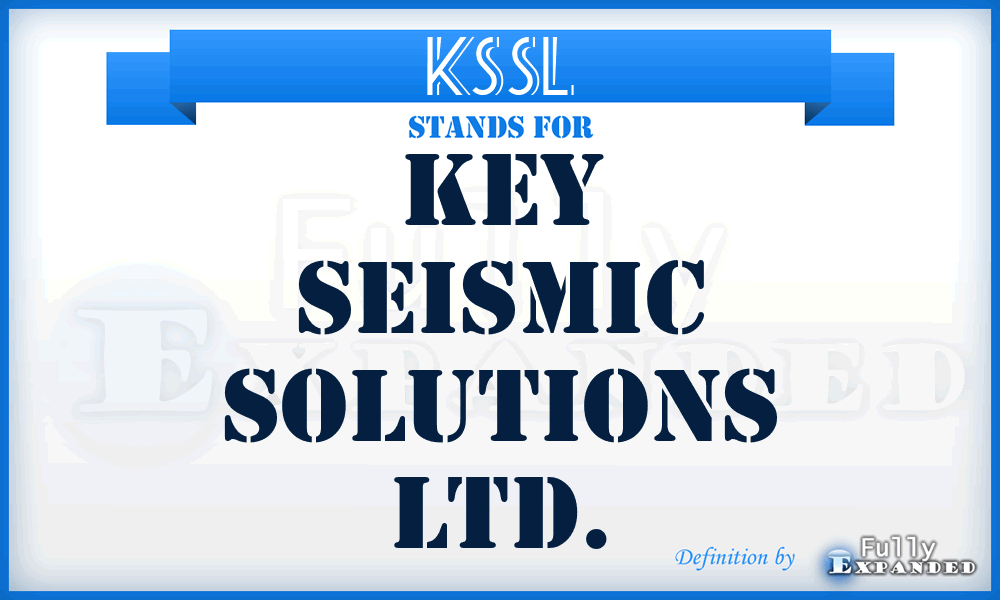 KSSL - Key Seismic Solutions Ltd.