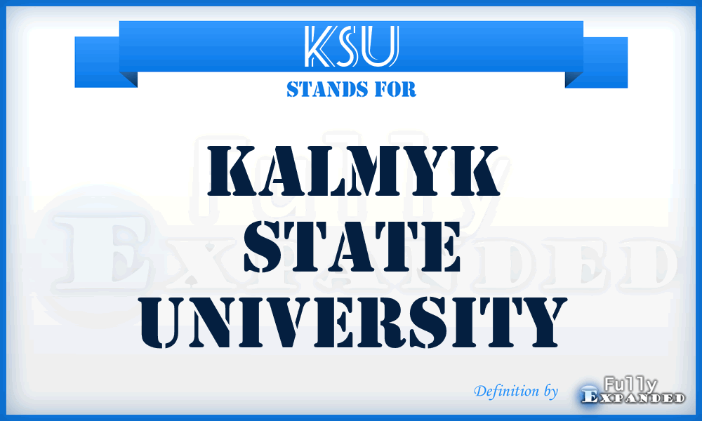 KSU - Kalmyk State University