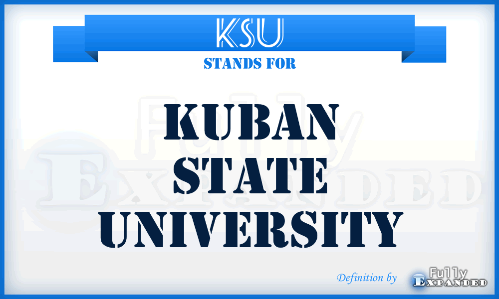 KSU - Kuban State University